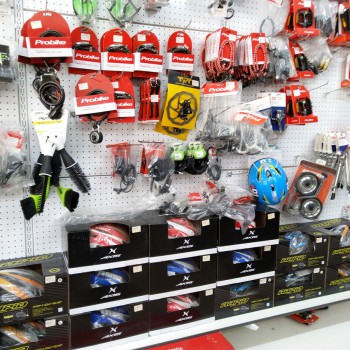 Helmets, Locks, Pedals.